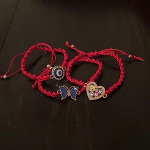 evil eye adjustable bracelet set.